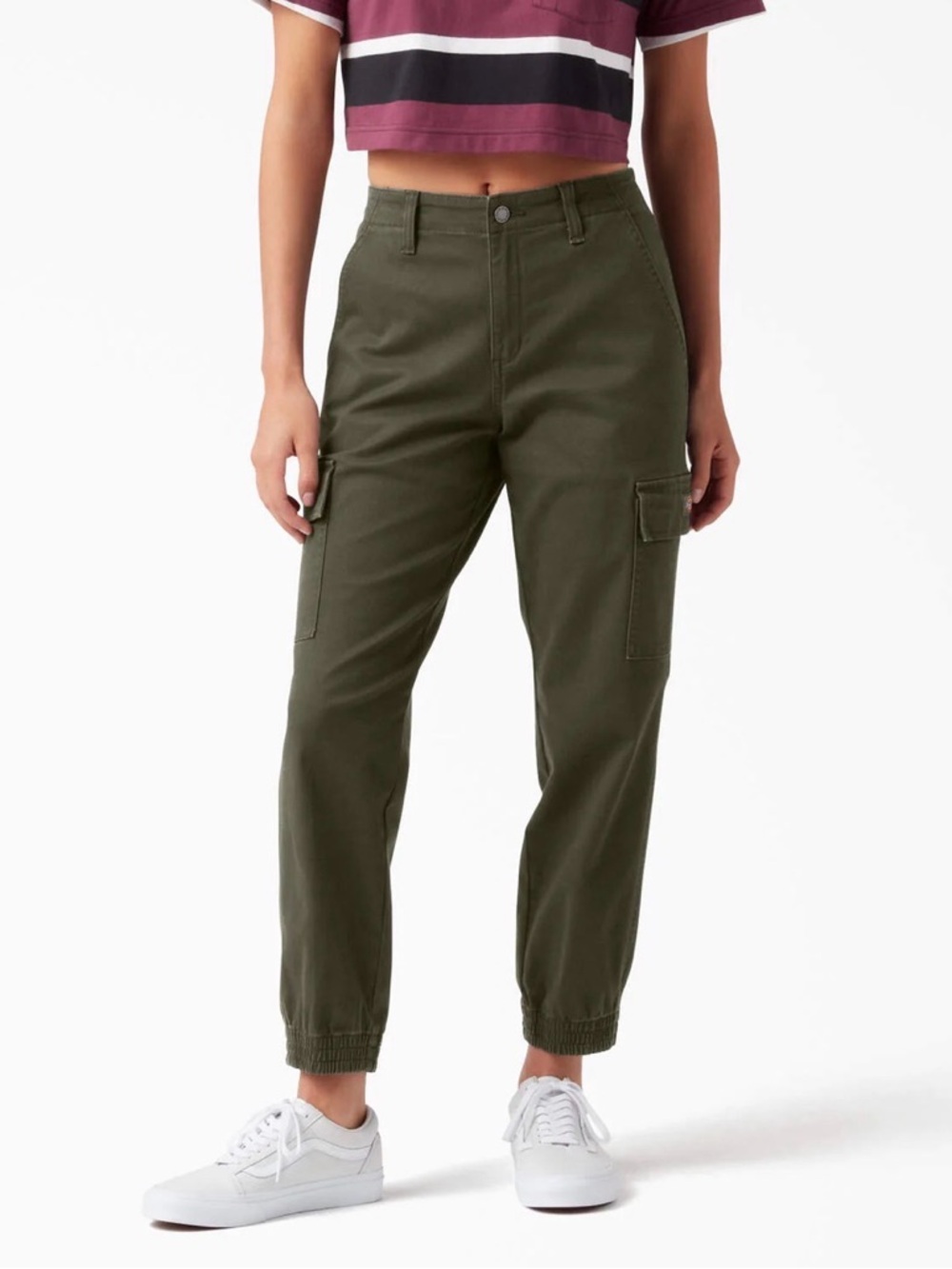 Dickies Women's Olive Green Cargo Jogger Pants
